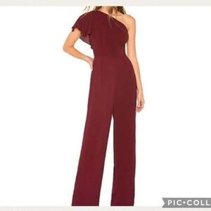 BB Dakota women one shoulder jumpsuit bordeaux New without tag Nordstrom